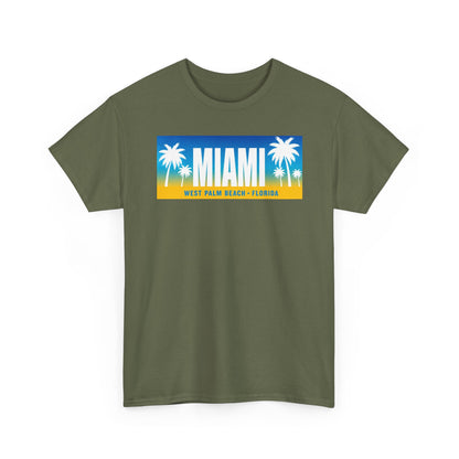 Miami West Palm Beach Vintage Tee — "MIAMI" Beach Palm Trees T‑Shirt