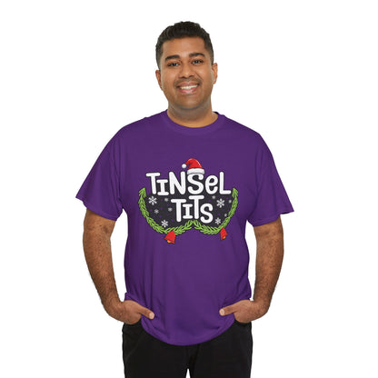 T-Shirt — "Tinsel Tits" Funny Christmas Wreath Holiday Tee