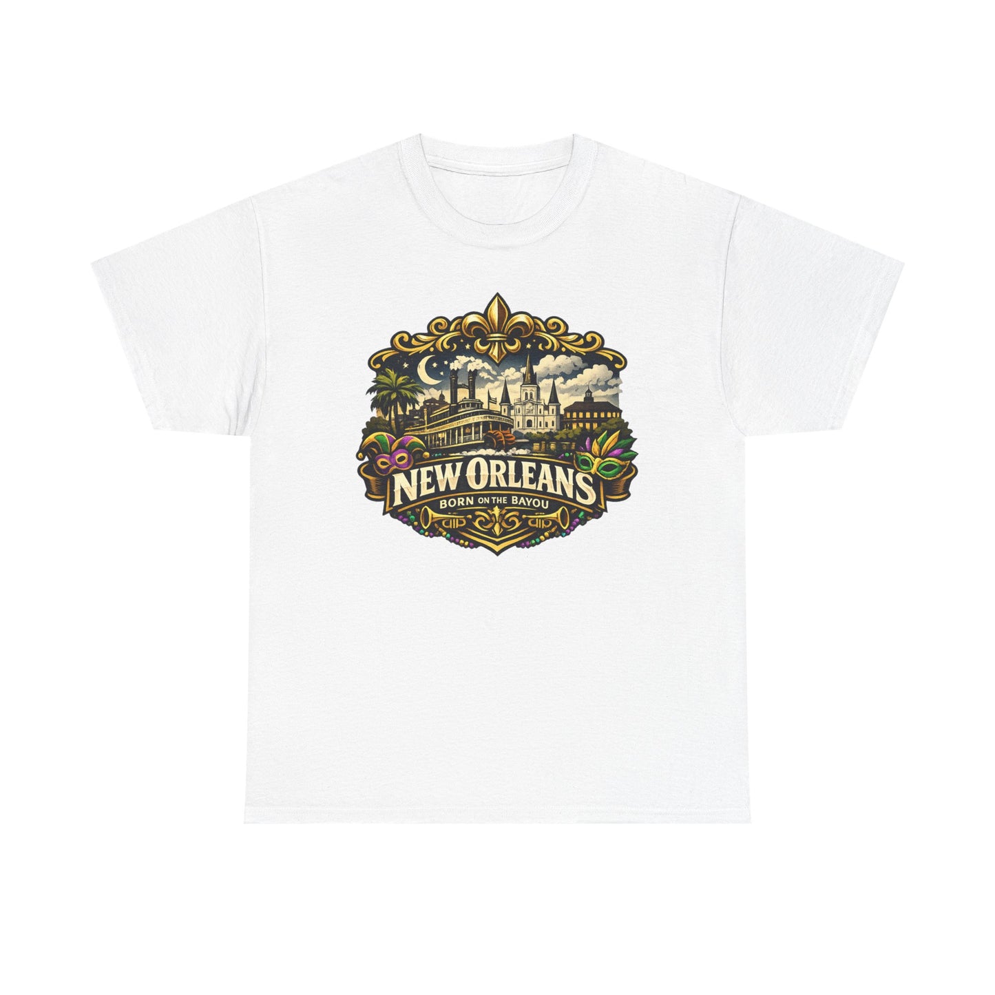 New Orleans Vintage Badge Tee — Crescent City Souvenir T-Shirt