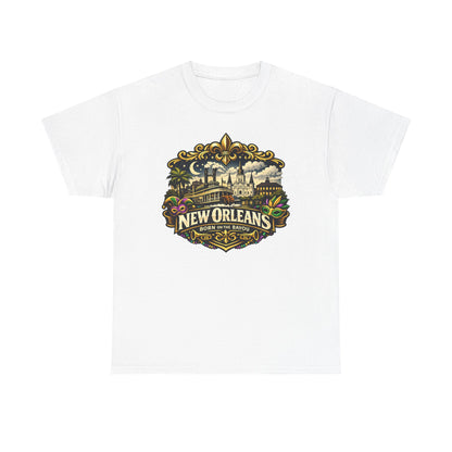 New Orleans Vintage Badge Tee — Crescent City Souvenir T-Shirt