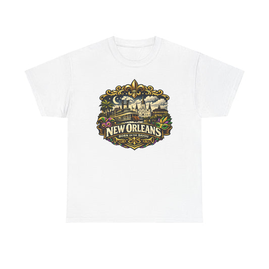 New Orleans Vintage Badge Tee — Crescent City Souvenir T-Shirt