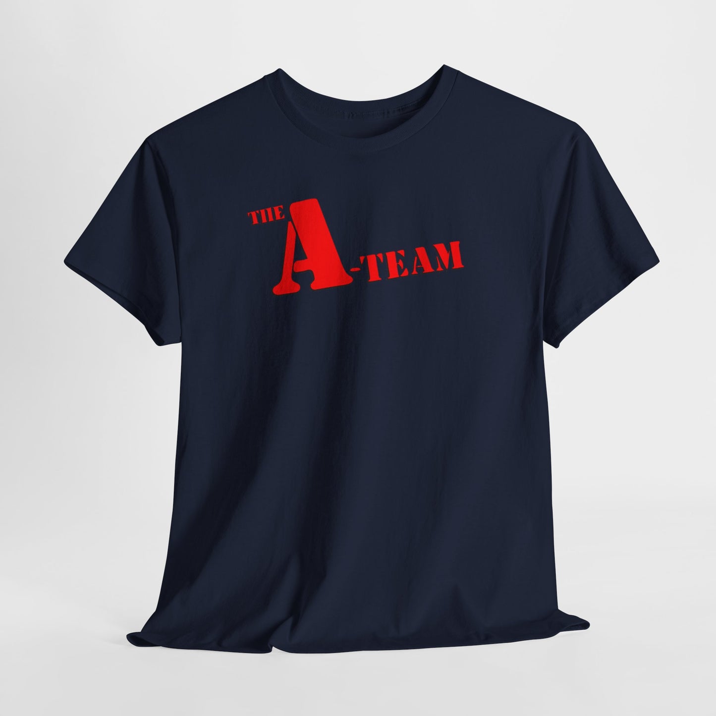 A-Team Graphic Tee — Retro Red Logo Vintage Crew T-Shirt