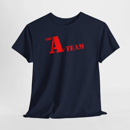 A-Team Graphic Tee — Retro Red Logo Vintage Crew T-Shirt