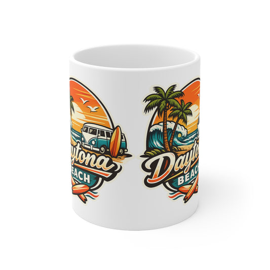 Daytona Beach Ceramic Coffee Cups, 11oz, 15oz