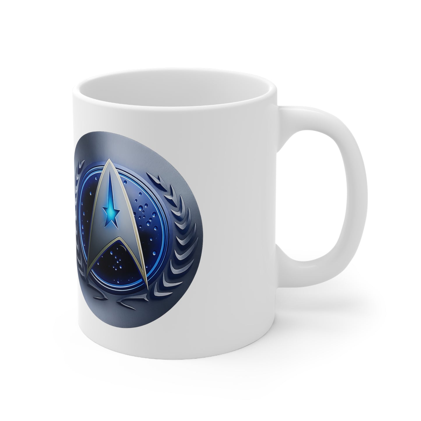 Starfleet Emblem Ceramic Mug — 11oz & 15oz Sci‑Fi Coffee Cup