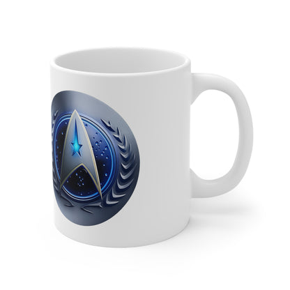 Starfleet Emblem Ceramic Mug — 11oz & 15oz Sci‑Fi Coffee Cup