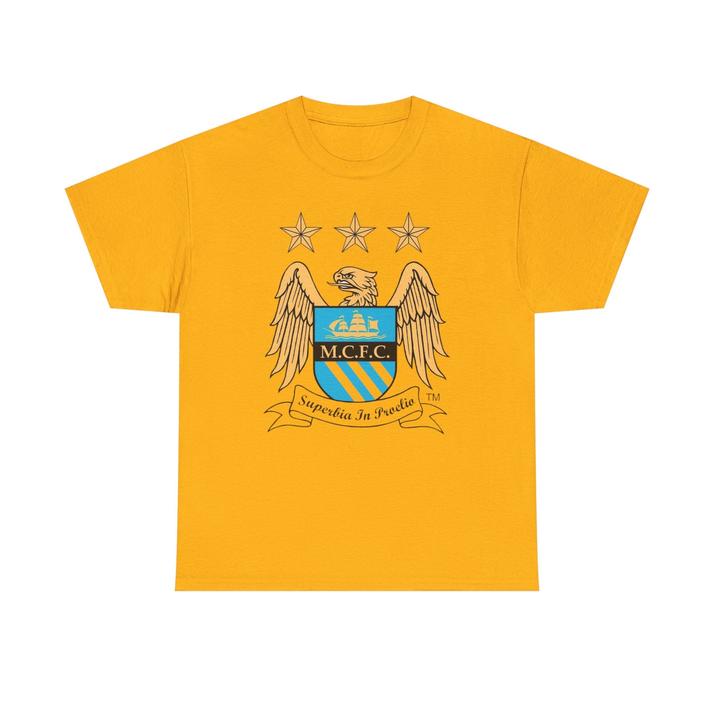 Manchester City Retro Club Crest T‑Shirt — MCFC Vintage Style Club Emblem Tee