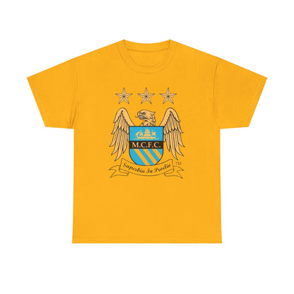 Manchester City Retro Club Crest T‑Shirt — MCFC Vintage Style Club Emblem Tee