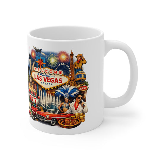 Las Vegas Vintage Collage Coffee Mug – Welcome to Fabulous Vegas 11oz/15oz