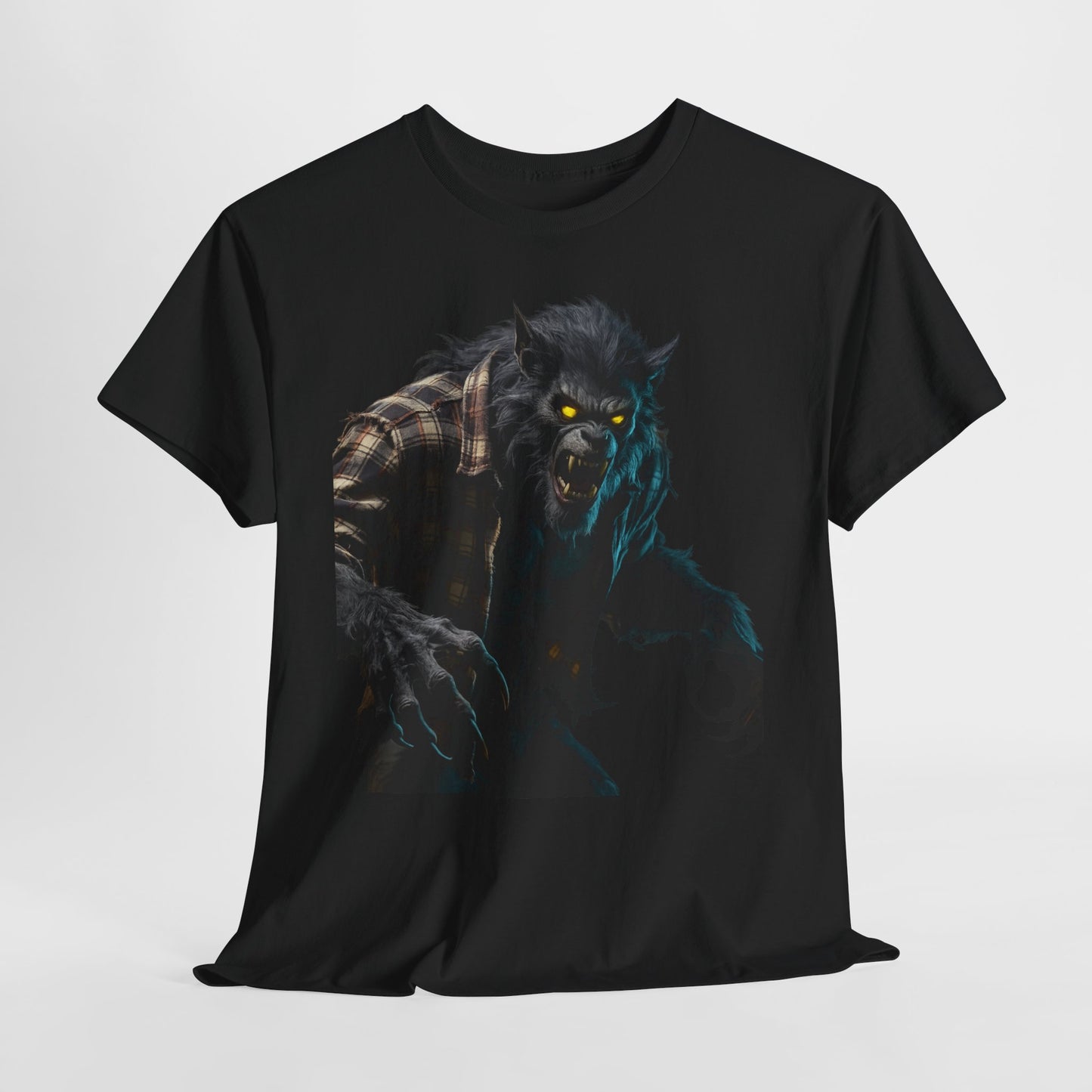Werewolf Graphic Tee — Glowing Eyes Horror T‑Shirt
