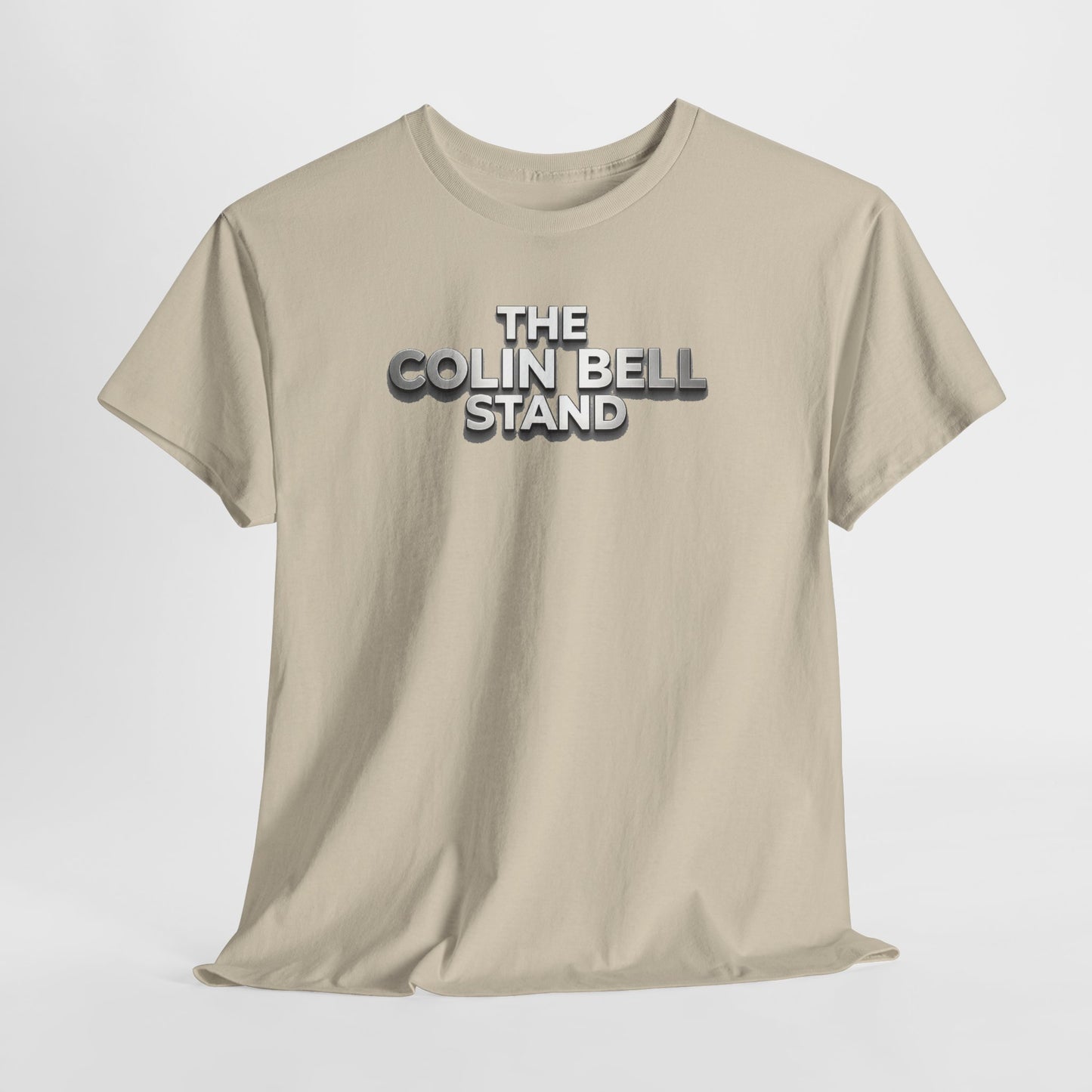 T-Shirt — “The Colin Bell Stand” Retro Chrome Text Tee