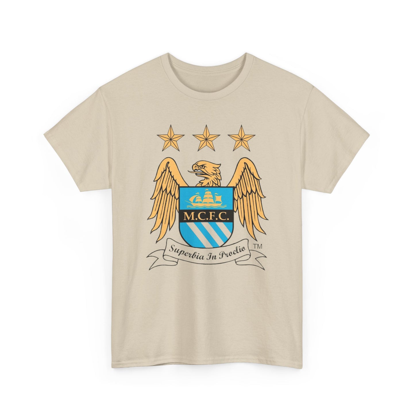 Manchester City Retro Club Crest T‑Shirt — MCFC Vintage Style Club Emblem Tee