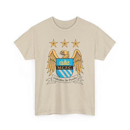 Manchester City Retro Club Crest T‑Shirt — MCFC Vintage Style Club Emblem Tee