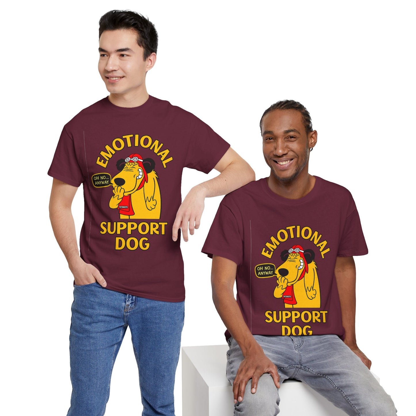 Emotional Support Dog T-Shirt — Cute Cartoon Comfort Pup Tee
