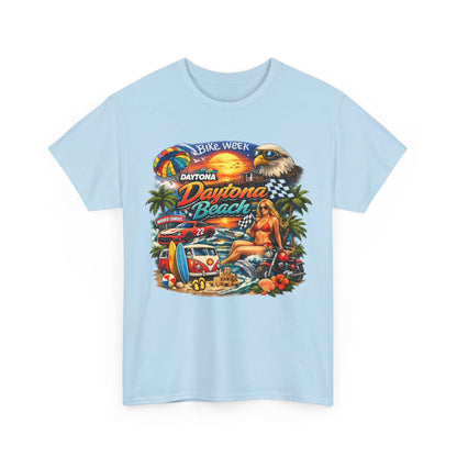 Daytona Beach Vintage Surf T-Shirt — Retro Sunset Palm Beach Tee