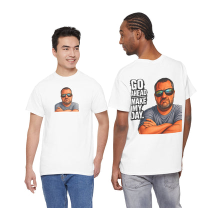 Go Ahead Make My Day T-Shirt — Sunglasses Guy Graphic Tee