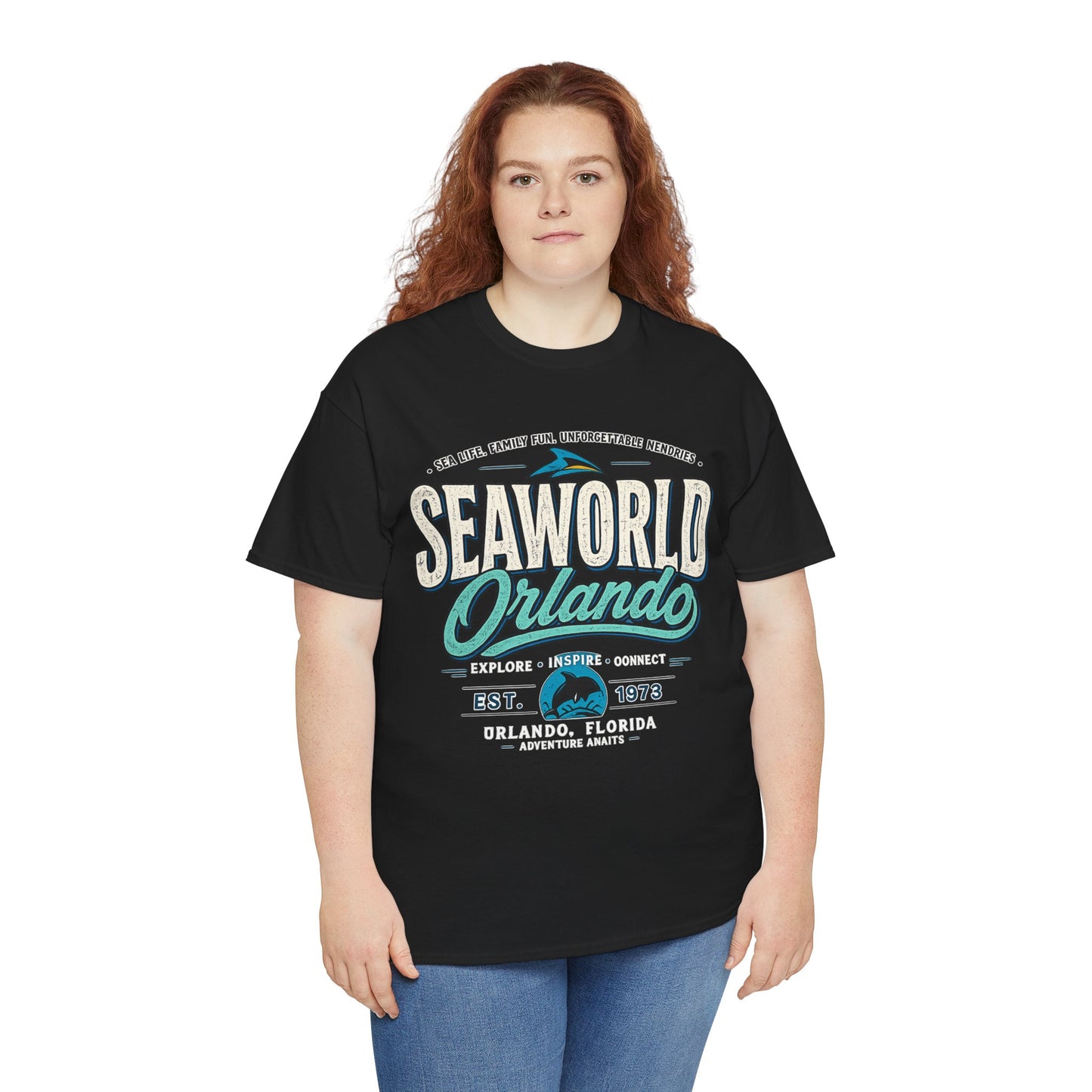SeaWorld Orlando Graphic Tee — Retro Explore Inspire Connect Vacation Shirt