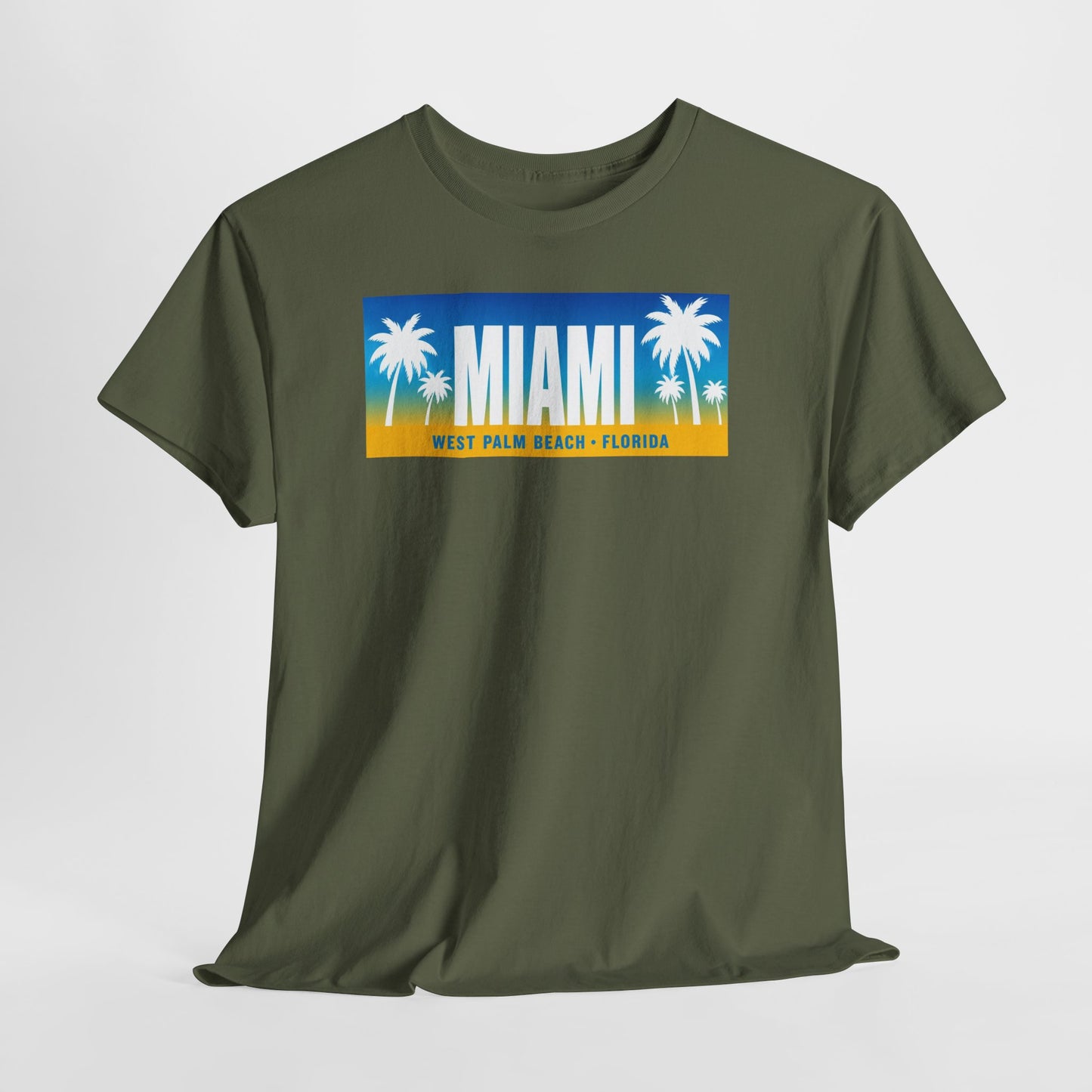 Miami West Palm Beach Vintage Tee — "MIAMI" Beach Palm Trees T‑Shirt