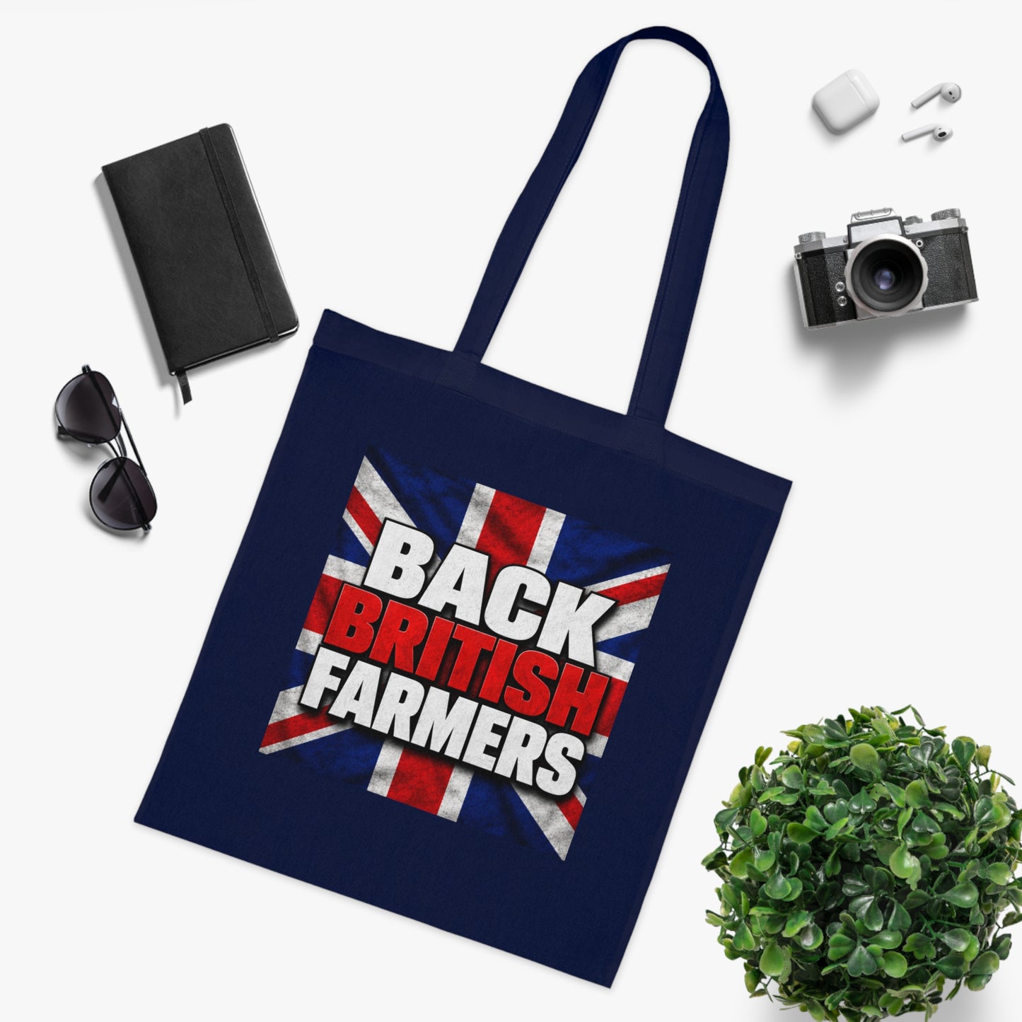 Back British Farmers Tote Bag — Union Jack Cotton Shopper