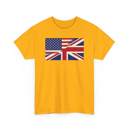 USA-UK Flag Graphic Tee — American British Union Jack Mashup T-Shirt