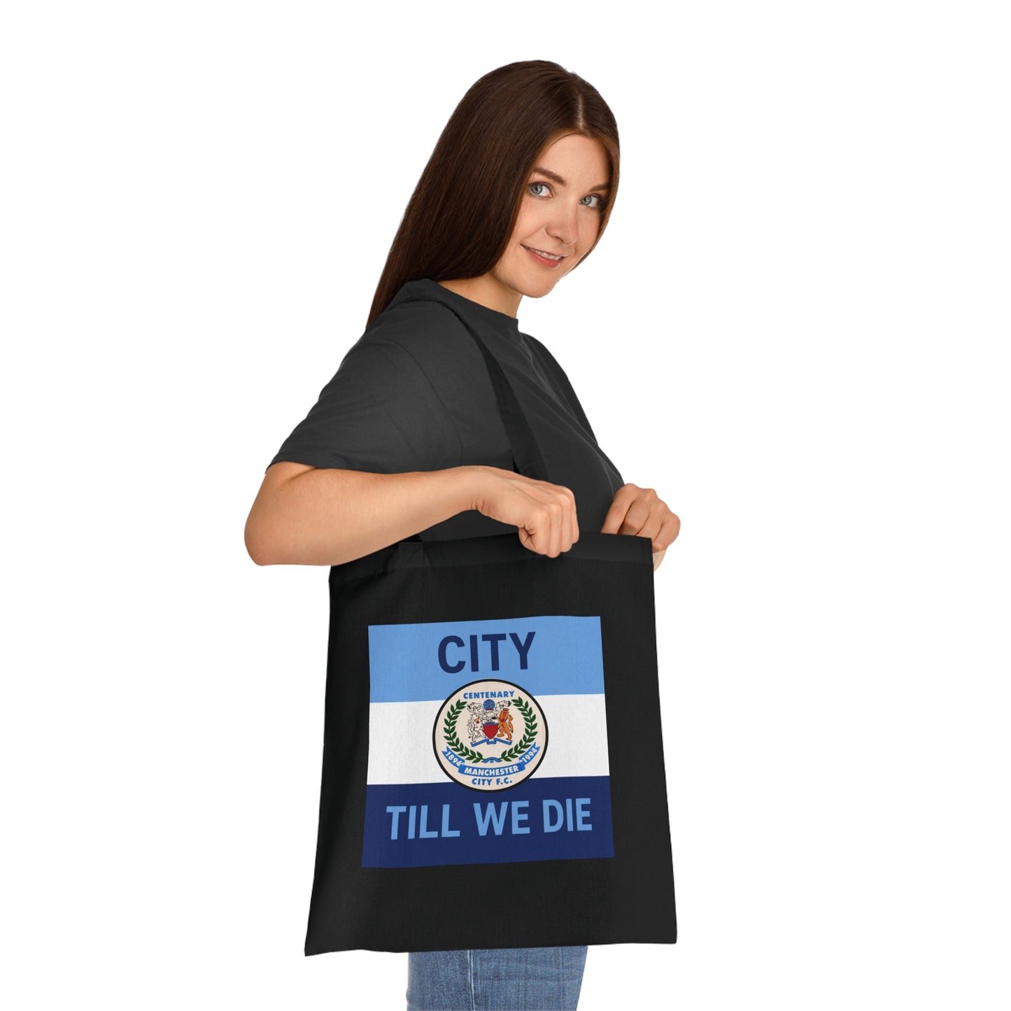 City Till We Die Cotton Tote - Football Fan Flag Tote Bag
