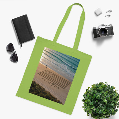 Florida Beach 100% Cotton Tote Bag