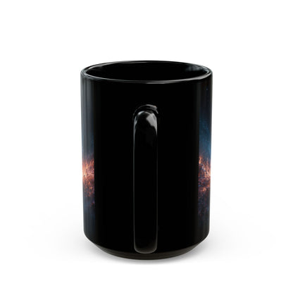 Empire Star Destroyer Galaxy Vortex Black Mug — Cosmic Space Coffee Cup (11oz & 15oz)