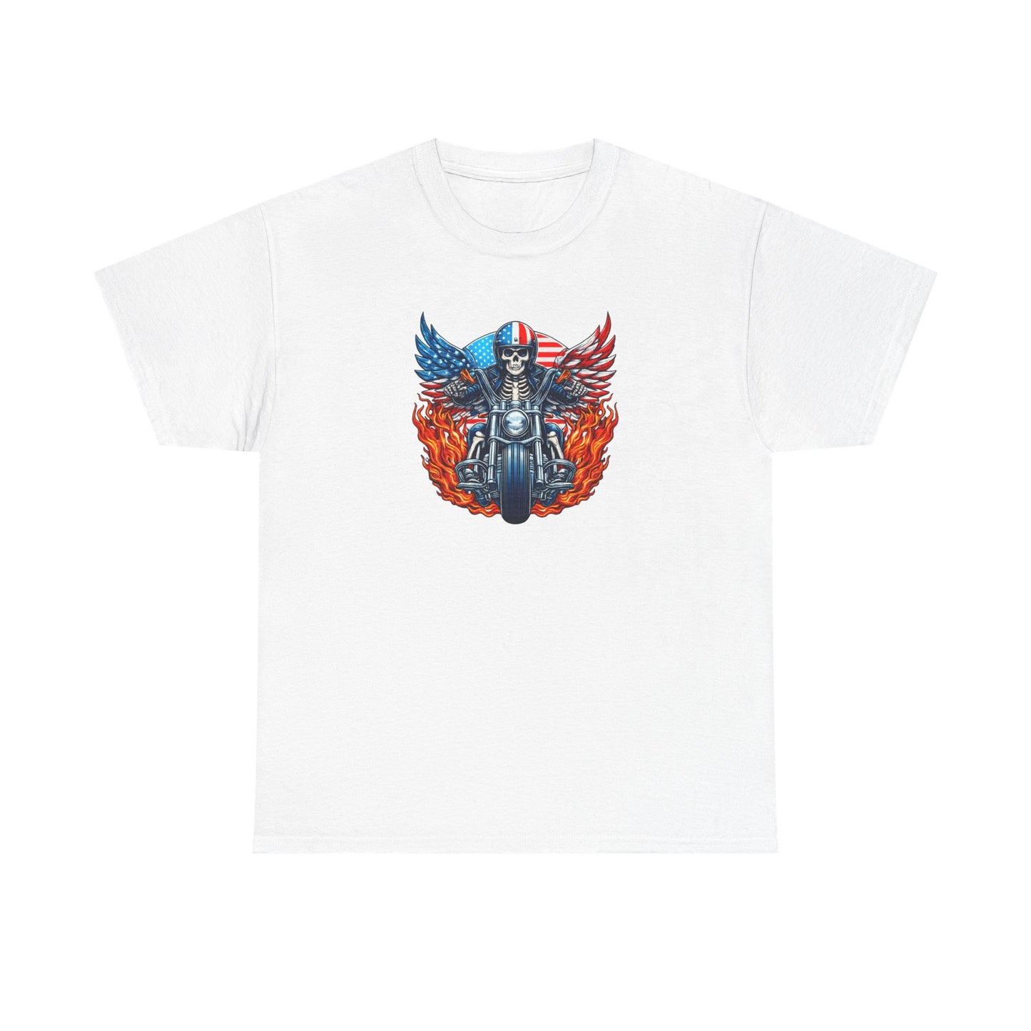 Motorcycle Skull Tee — "Sons of a B***h" Patriotic Biker Shirt
