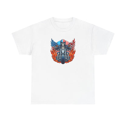 Motorcycle Skull Tee — "Sons of a B***h" Patriotic Biker Shirt