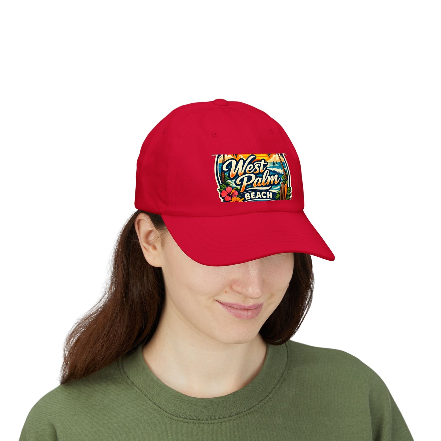 West Palm Beach Dad Cap — Vintage Surfboard Floral Beach Hat