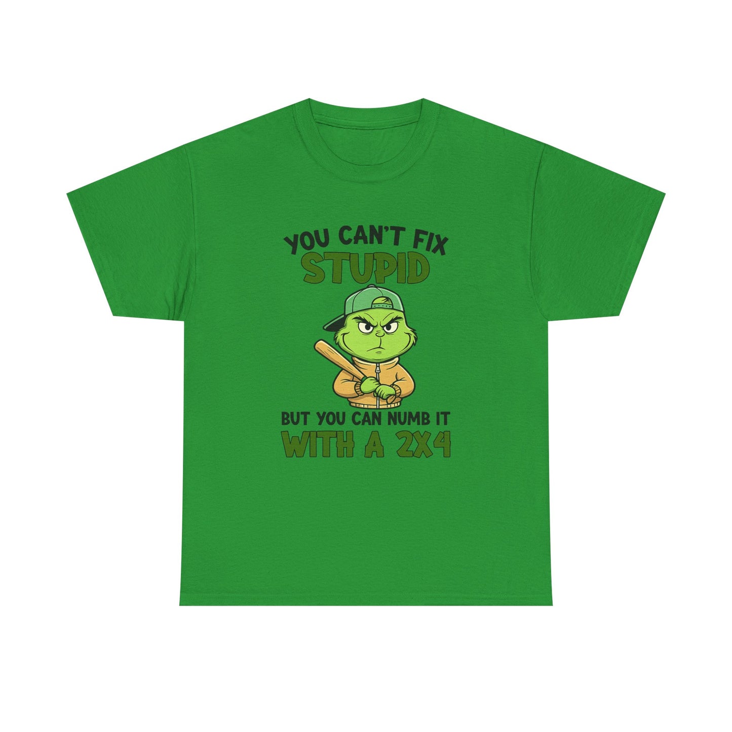 Funny Carpenter T‑Shirt — "You Can't Fix Stupid But You Can Numb It With a 2x4"