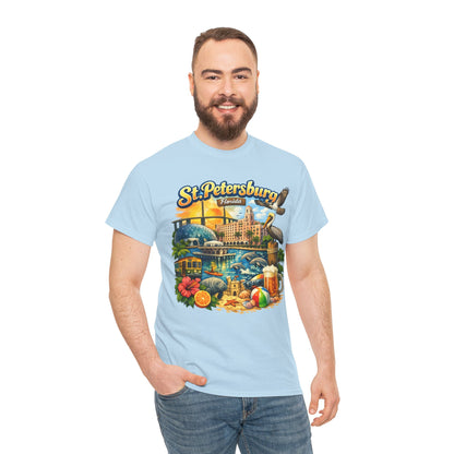 St. Petersburg Florida Retro Beach Scene T-Shirt