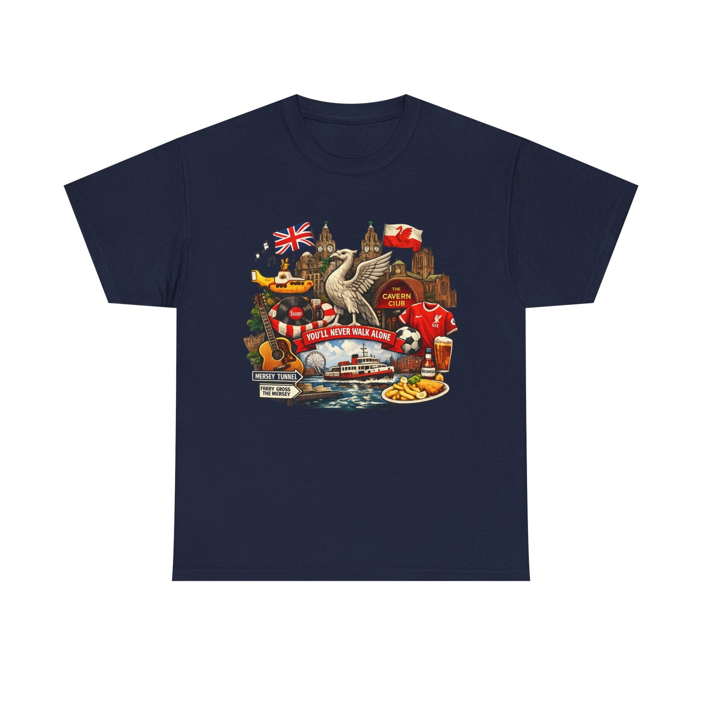 Liverpool Landmarks & You'll Never Walk Alone T-Shirt