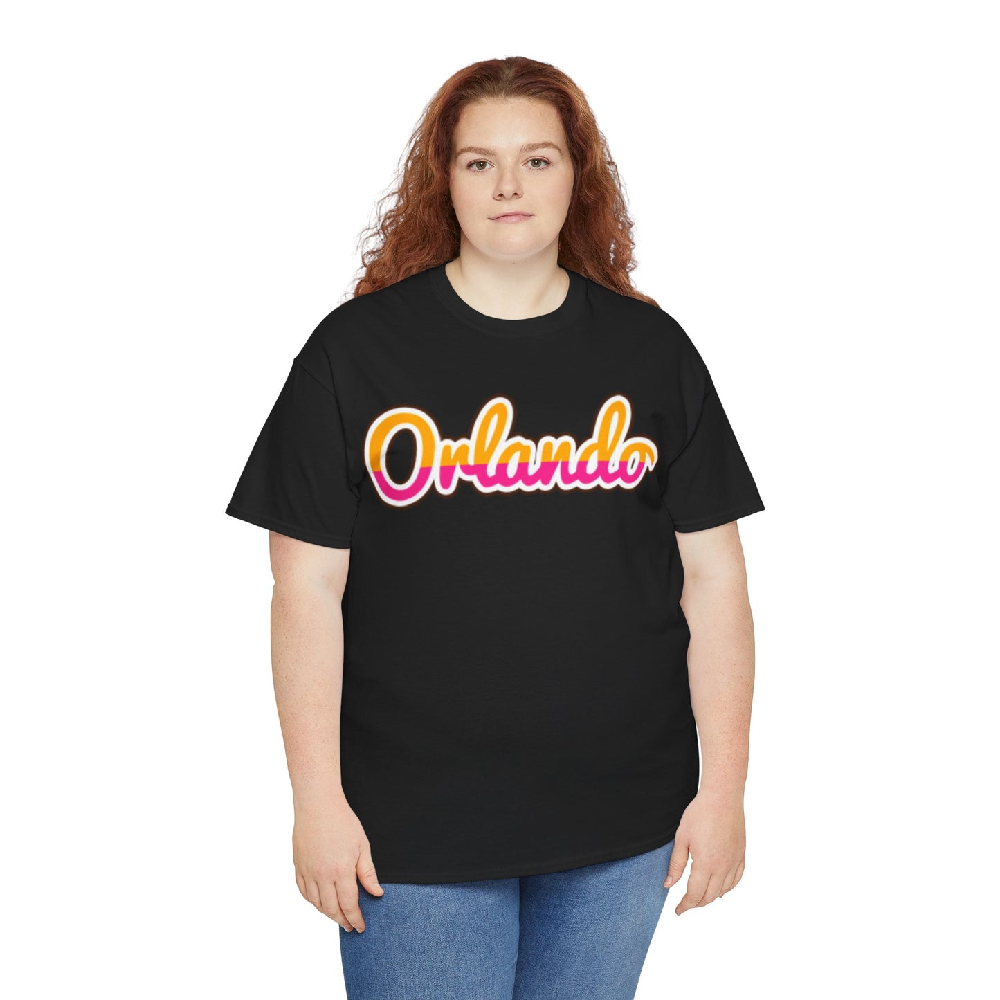 Orlando Retro Script Tee — Vintage Sunset City Souvenir Shirt