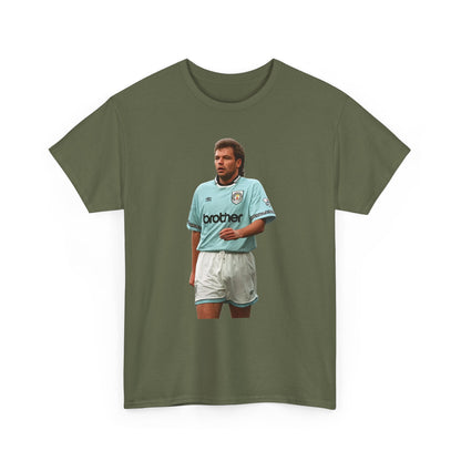 Uwe Rosler Manchester City Legend Graphic Tee - Retro Football Kit Print