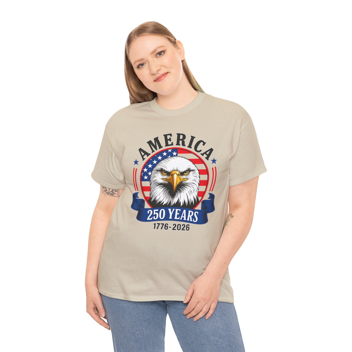 America 250 Years T-Shirt – Bald Eagle 1776–2026 Patriotic Tee