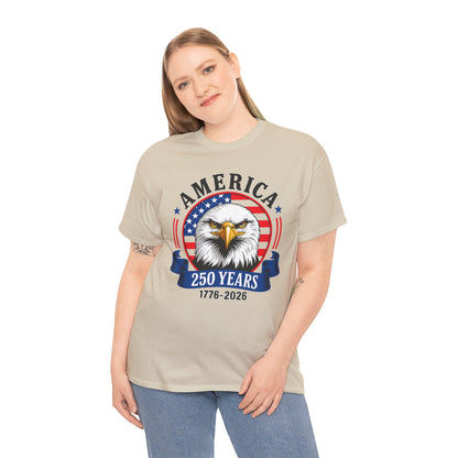 America 250 Years T-Shirt – Bald Eagle 1776–2026 Patriotic Tee