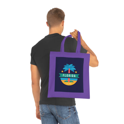 Florida Palm Beach Tote Bag – Retro State Travel Cotton Tote