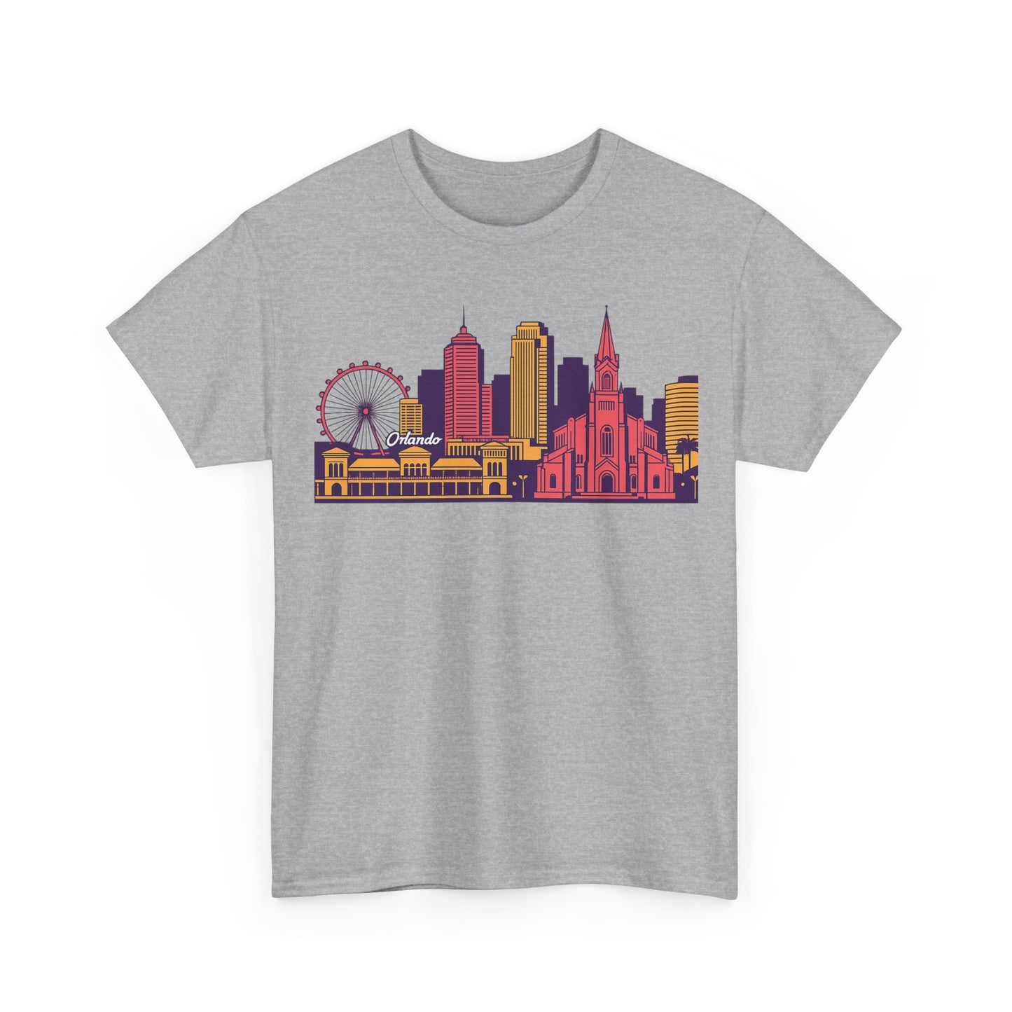 Orlando City Skyline T-Shirt — Colorful Urban Landmark Graphic Tee