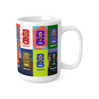 FIFA World Cup Cities Collage Mug — 11oz/15oz Ceramic Coffee Cup