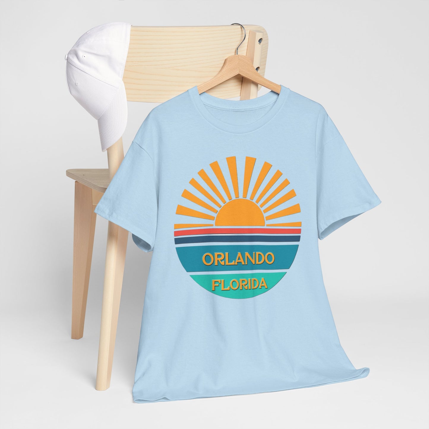 Orlando Florida Sunset T-Shirt – Retro Sunburst Vacation Tee