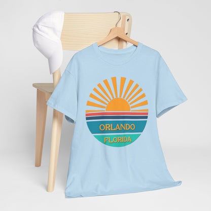Orlando Florida Sunset T-Shirt – Retro Sunburst Vacation Tee