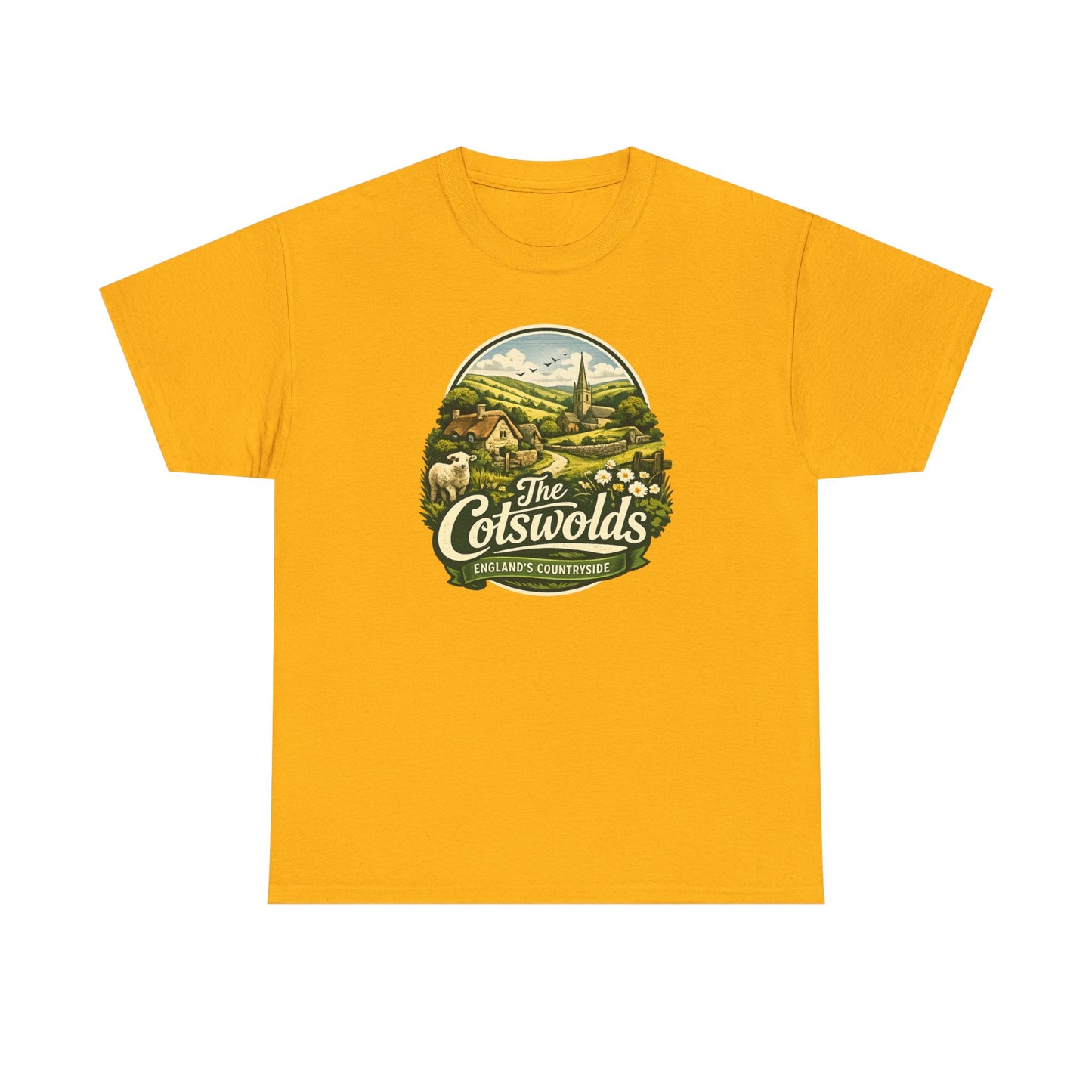 Cotswolds Vintage Landscape T‑Shirt — The Cotswolds Countryside Tee