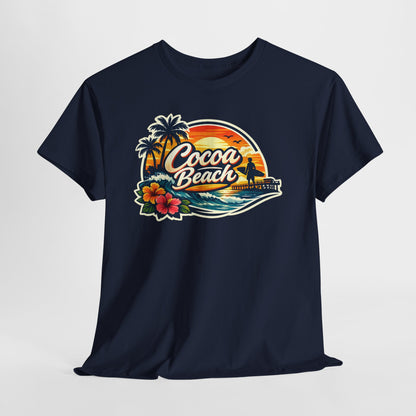 Cocoa Beach Vintage Sunset T-Shirt