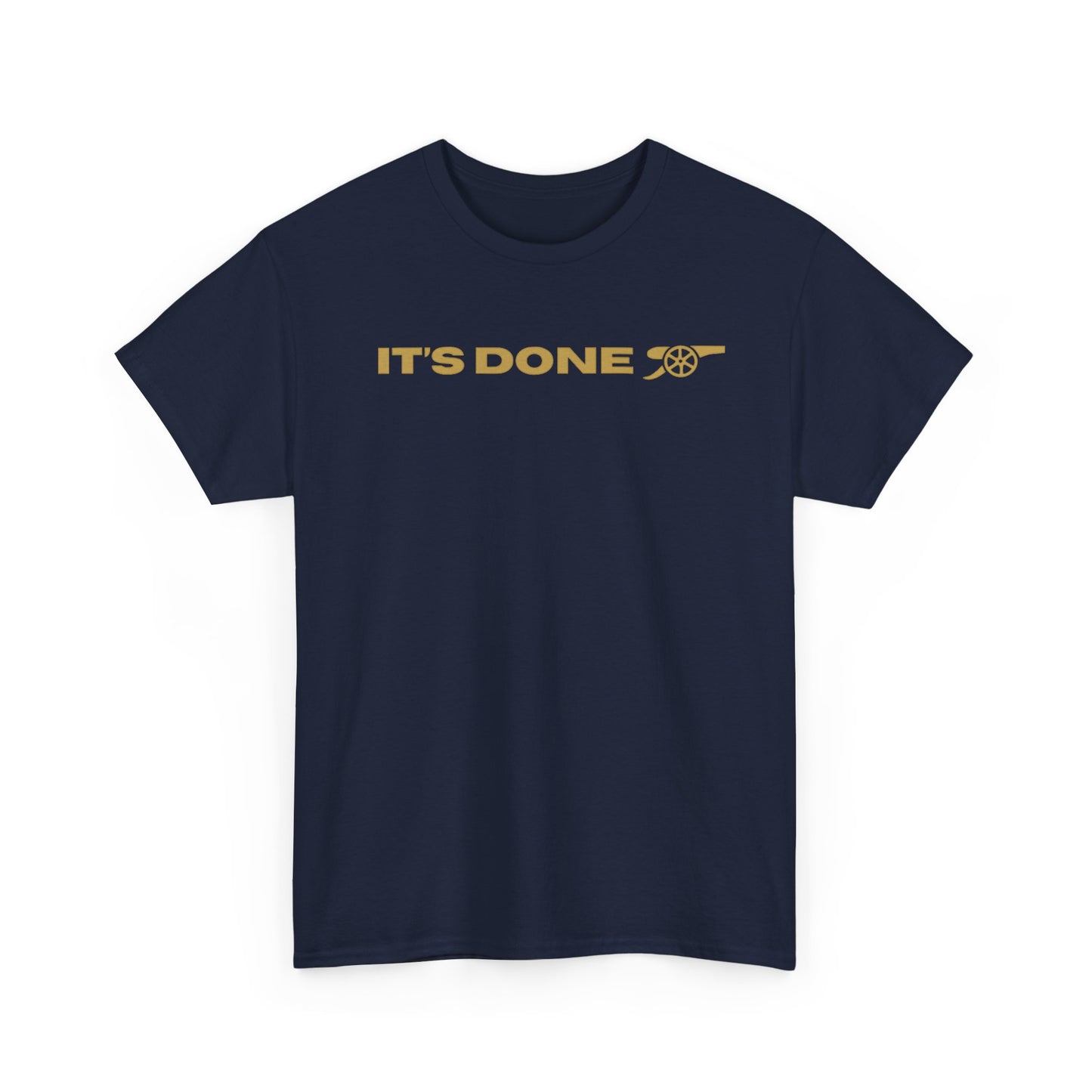 It's Done Arsenal Champions T-Shirt – Minimalist Gold Script Tee