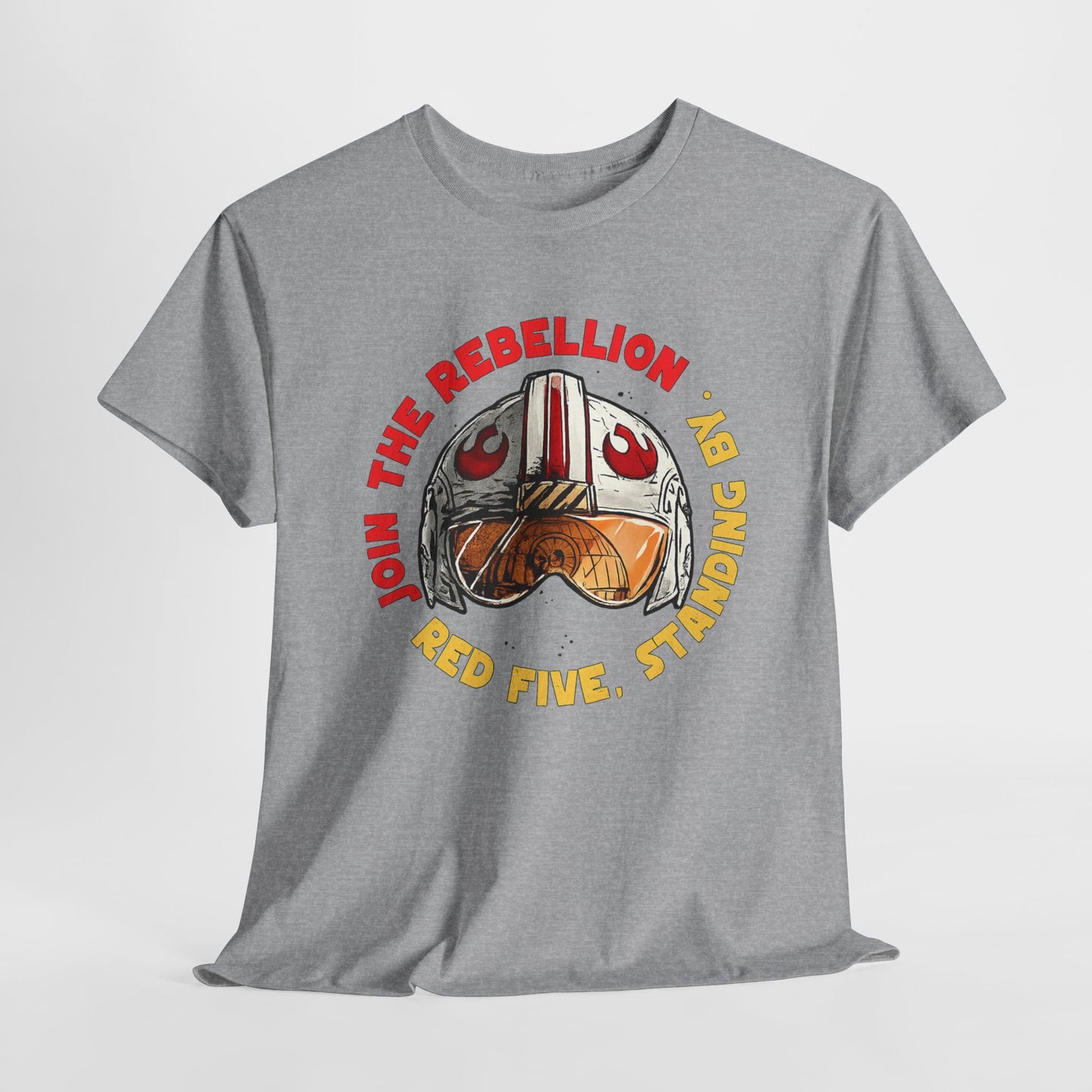 Rebel Pilot T-Shirt — "Join the Rebellion, Red Five" Vintage Helmet Design