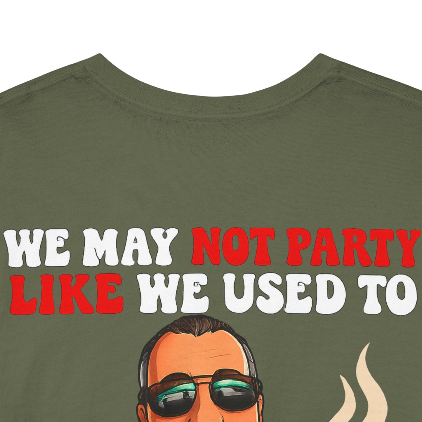 Funny Nap & Coffee T‑Shirt — "We May Not Party Like We Used To" Graphic Tee