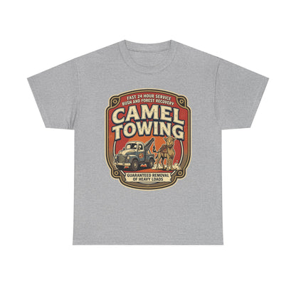 Camel Towing Tee — Vintage Desert Tow Truck Graphic T-Shirt