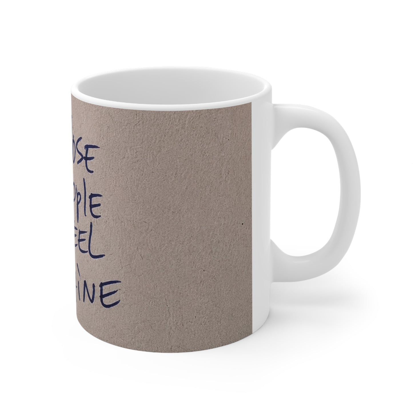 Inspirational Quote Mug — “Stay Close to People Who Feel Like Sunshine” Ceramic Coffee Cup