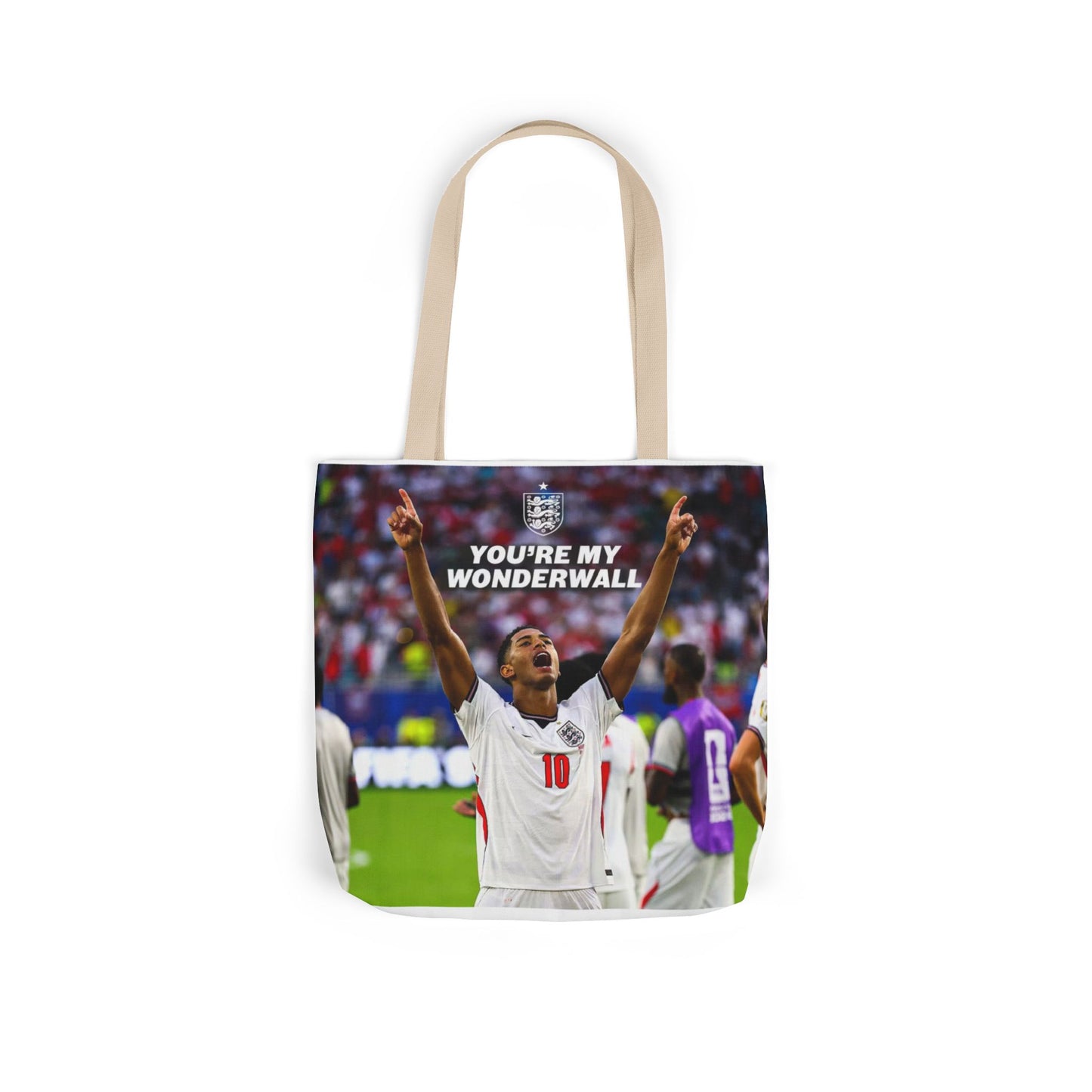 Jude Bellingham England Celebration Tote Bag – "You’re My Wonderwall" England Fan Canvas Tote
